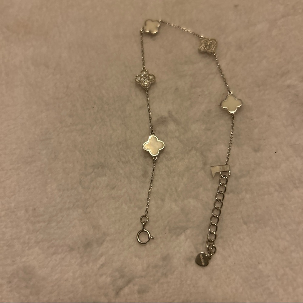 Elegant Silver Flower Bracelet
